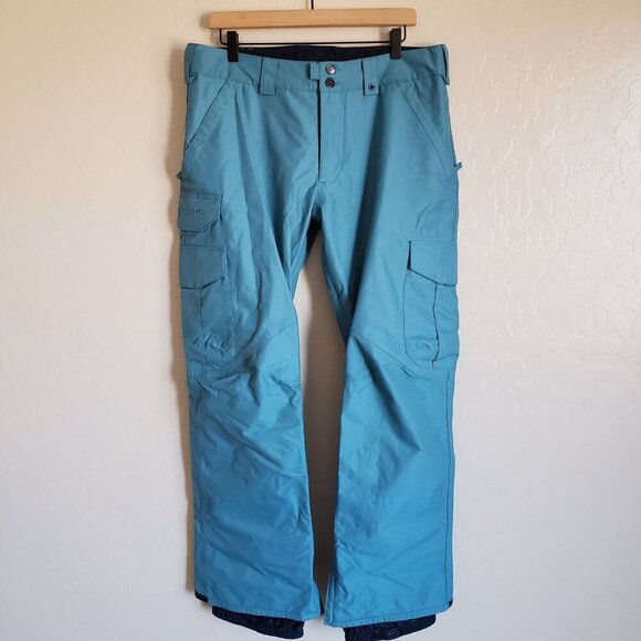 Burton Dry Ride Snow Ski Snowboard Pants Waterproof Blue Sz